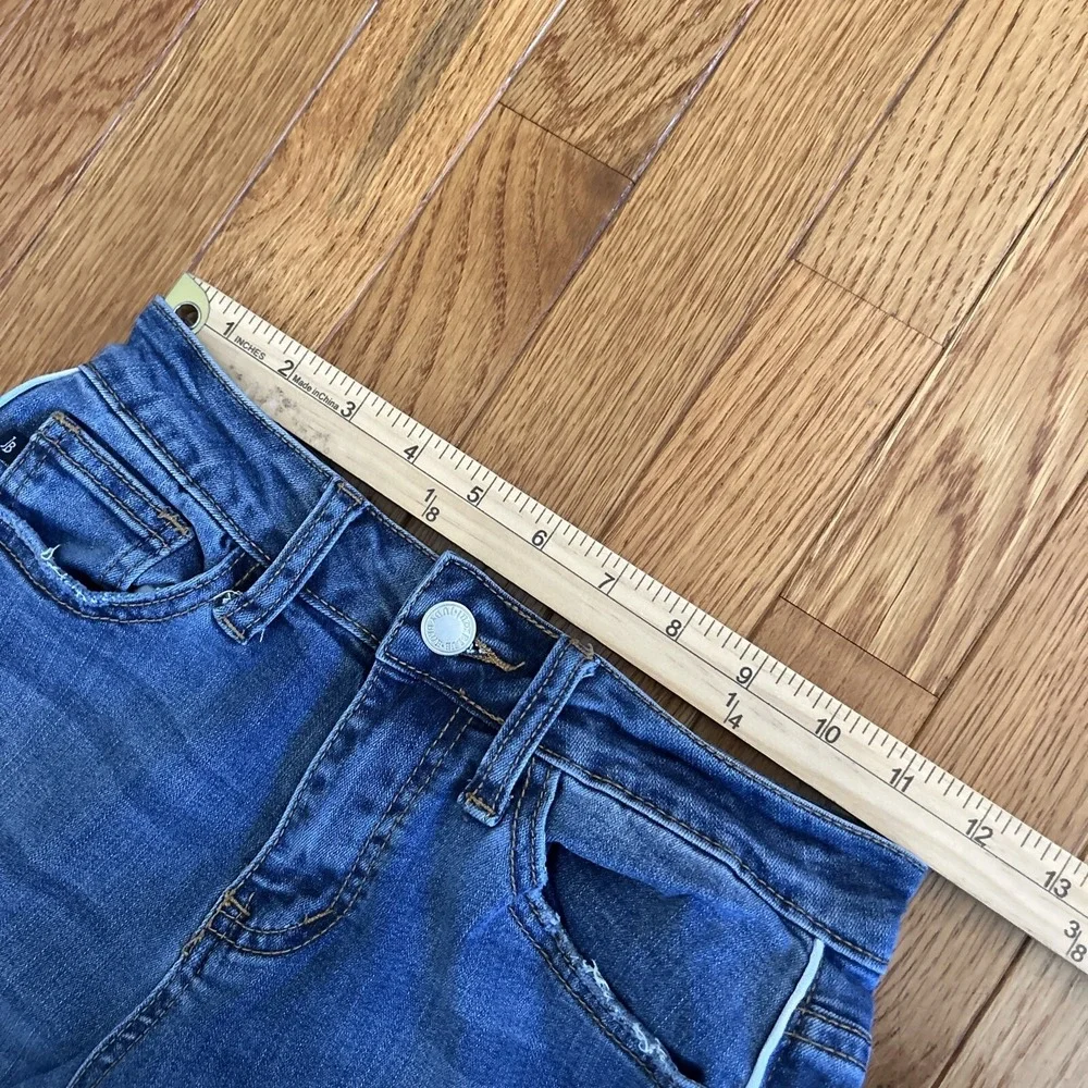 Judy Blue Skinny Fit Jeans Women's Size 1/25 White Stripes Blue‎ Stretch